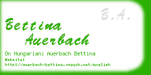 bettina auerbach business card